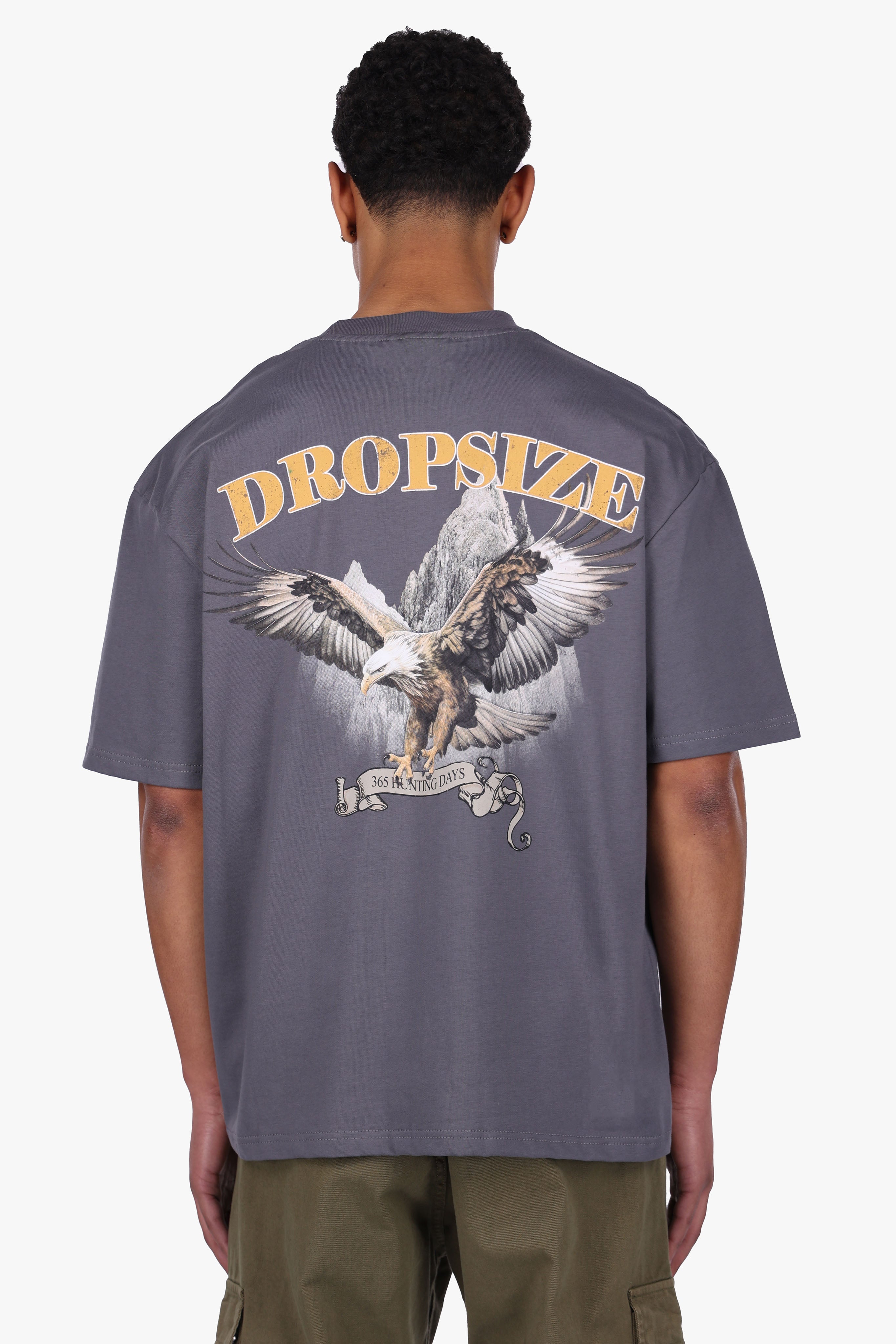 HEAVY OVERSIZE EAGLE T-SHIRT STEEL GREY