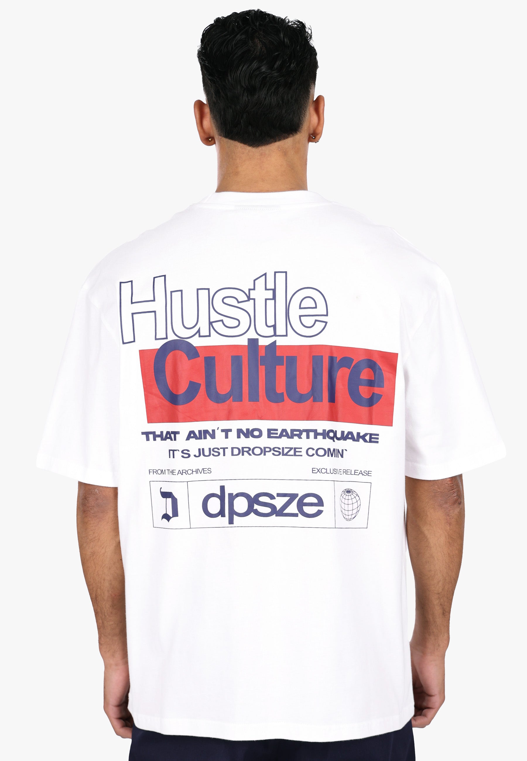 HEAVY OVERSIZE HUSTLE CULTURE T-SHIRT WHITE