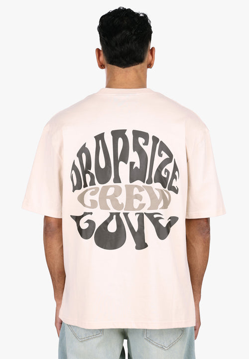 HEAVY OVERSIZE CREW LOVE T-SHIRT COCONUT MILK