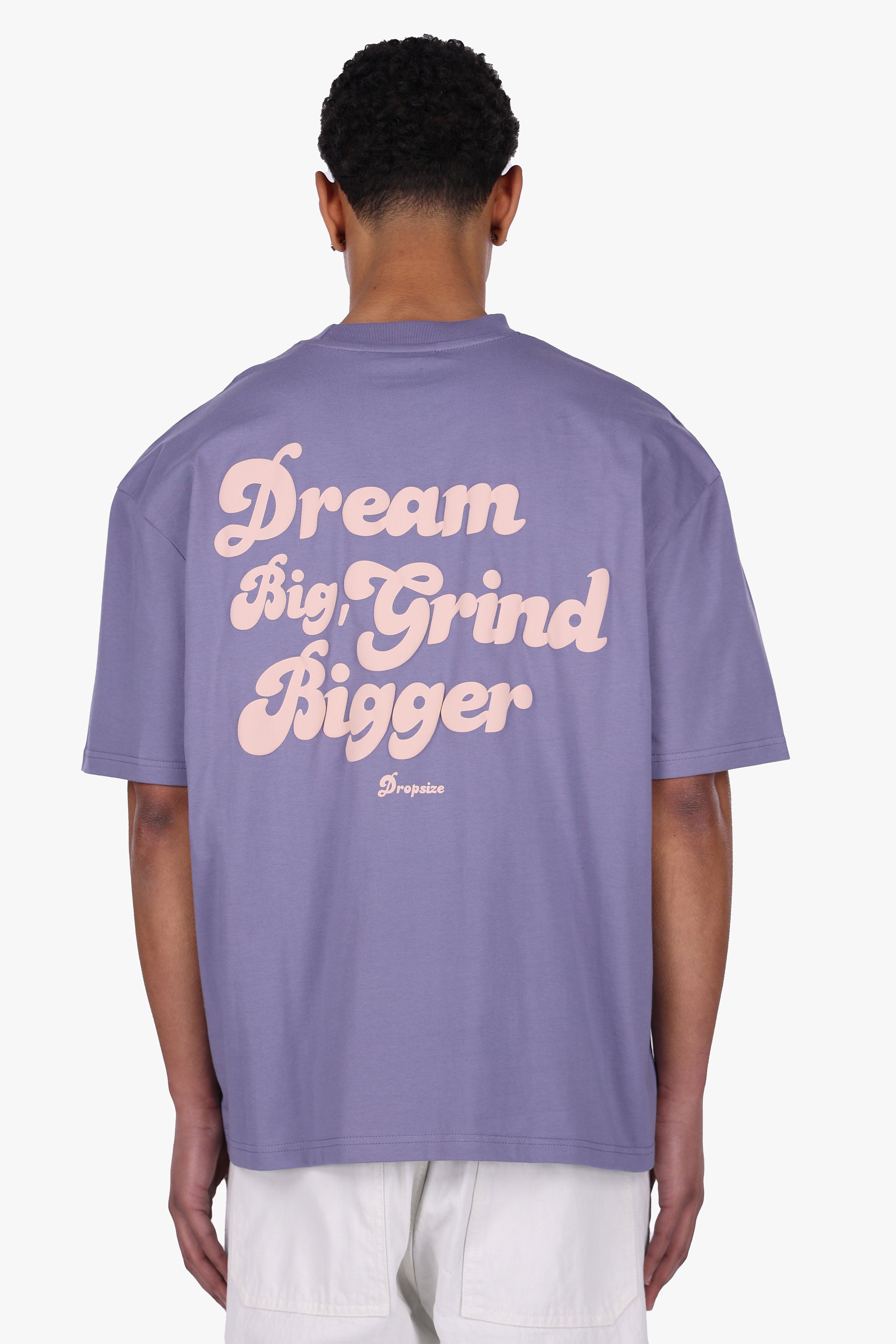 HEAVY OVERSIZED DREAM AND GRIND T-SHIRT BLUE GRANITE