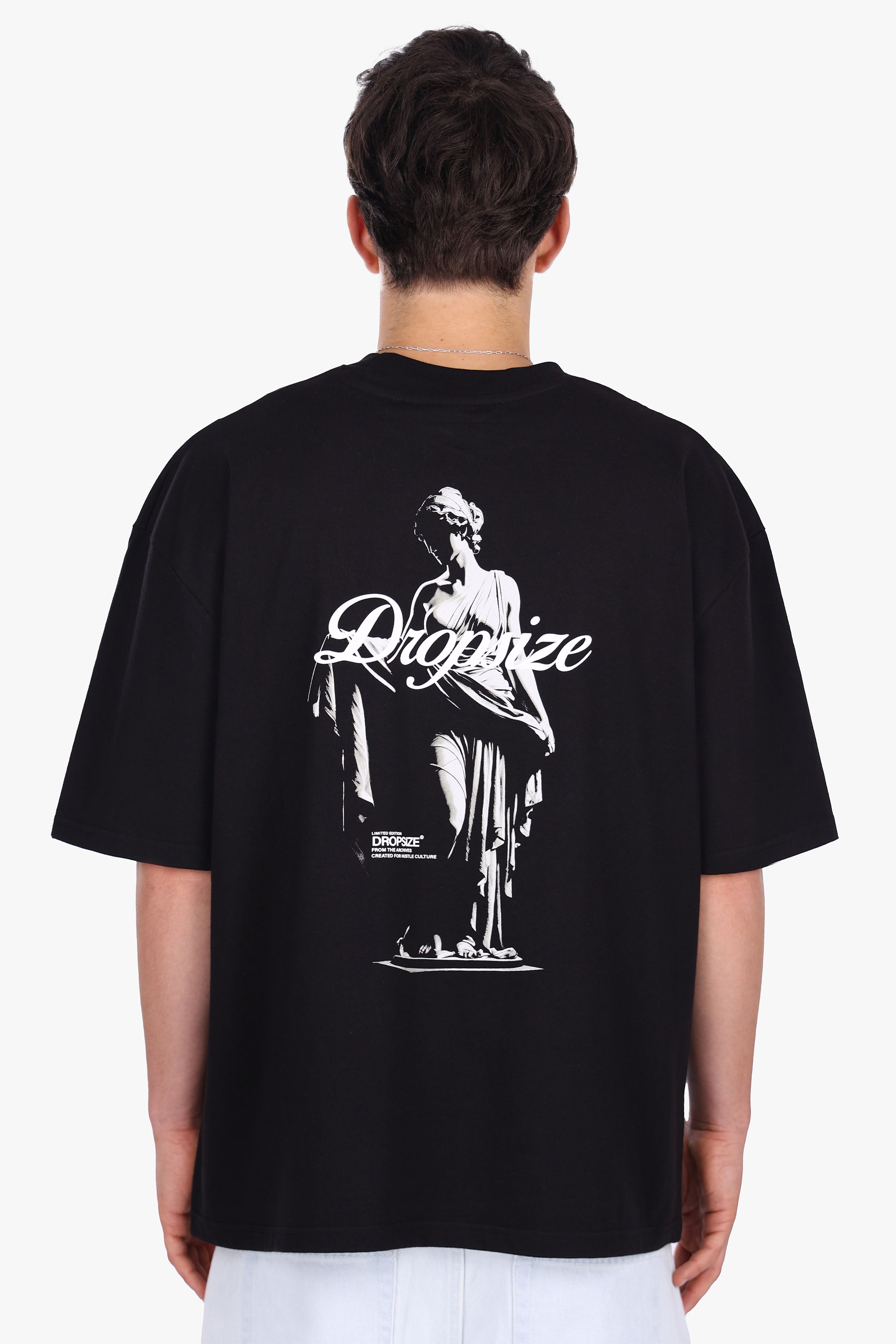 HEAVY OVERSIZE STATUE T-SHIRT BLACK