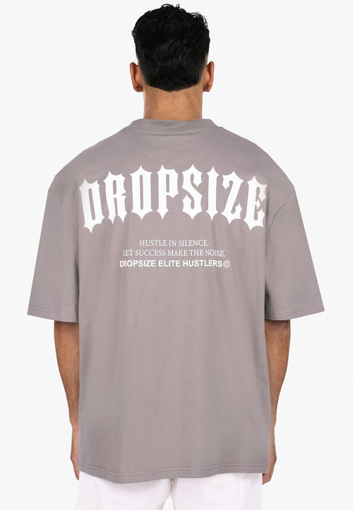 HEAVY OVERSIZE BIG PRINT T-SHIRT DRIFTWOOD