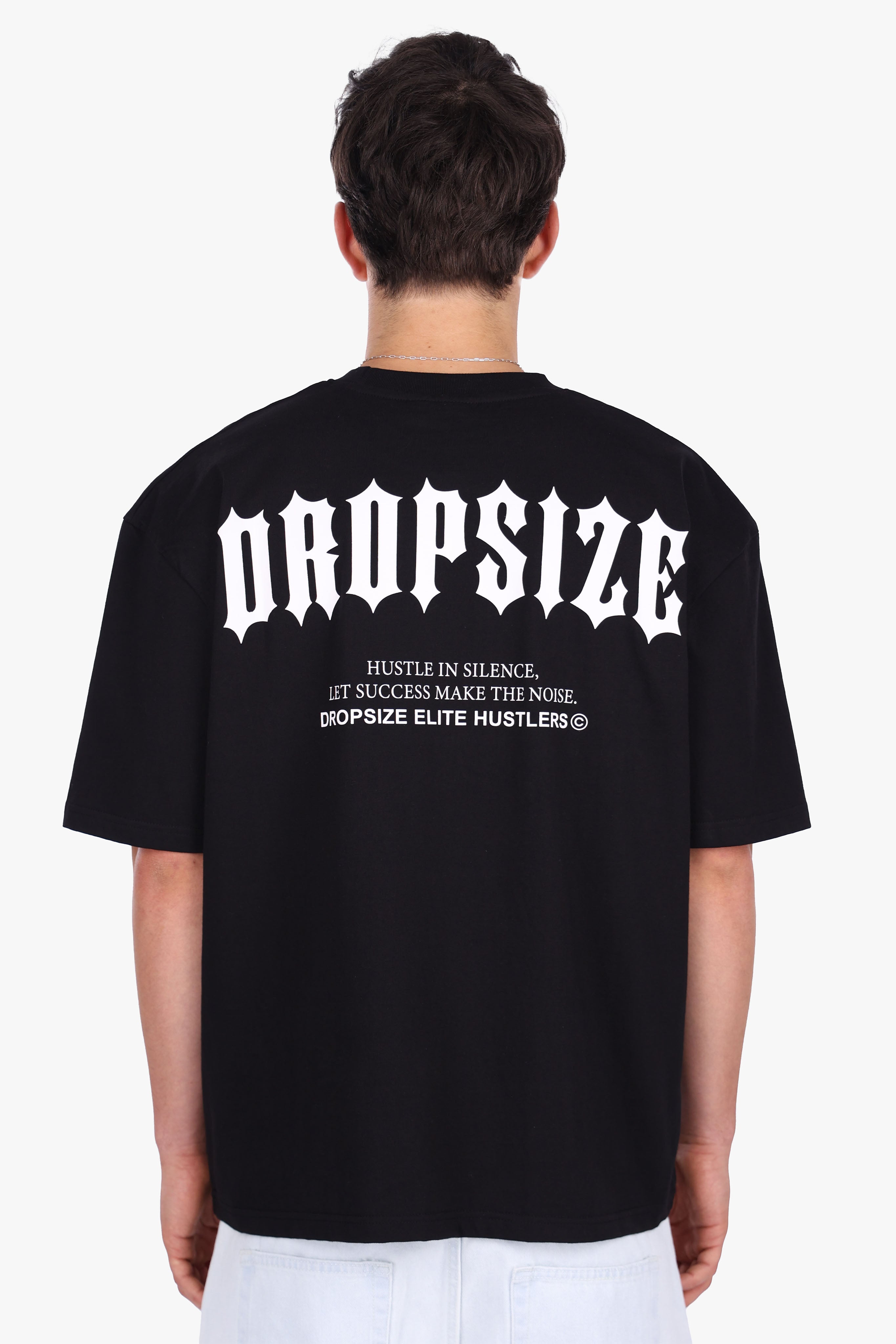 HEAVY OVERSIZE BIG PRINT T-SHIRT BLACK