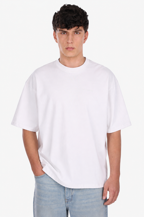 SIDE RIB T-SHIRT LIGHT GREY