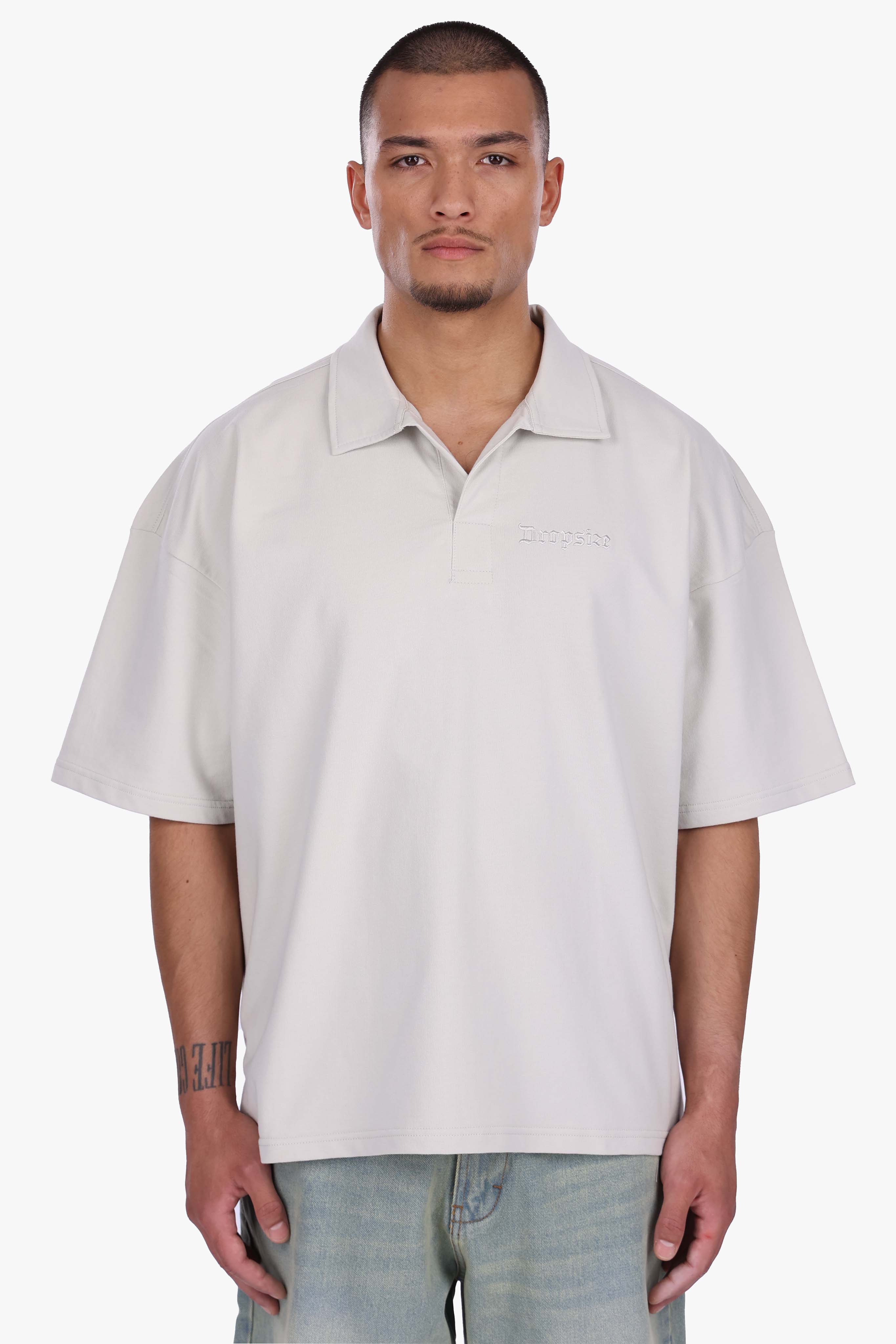 BASIC POLO SHIRT LIGHT GREY