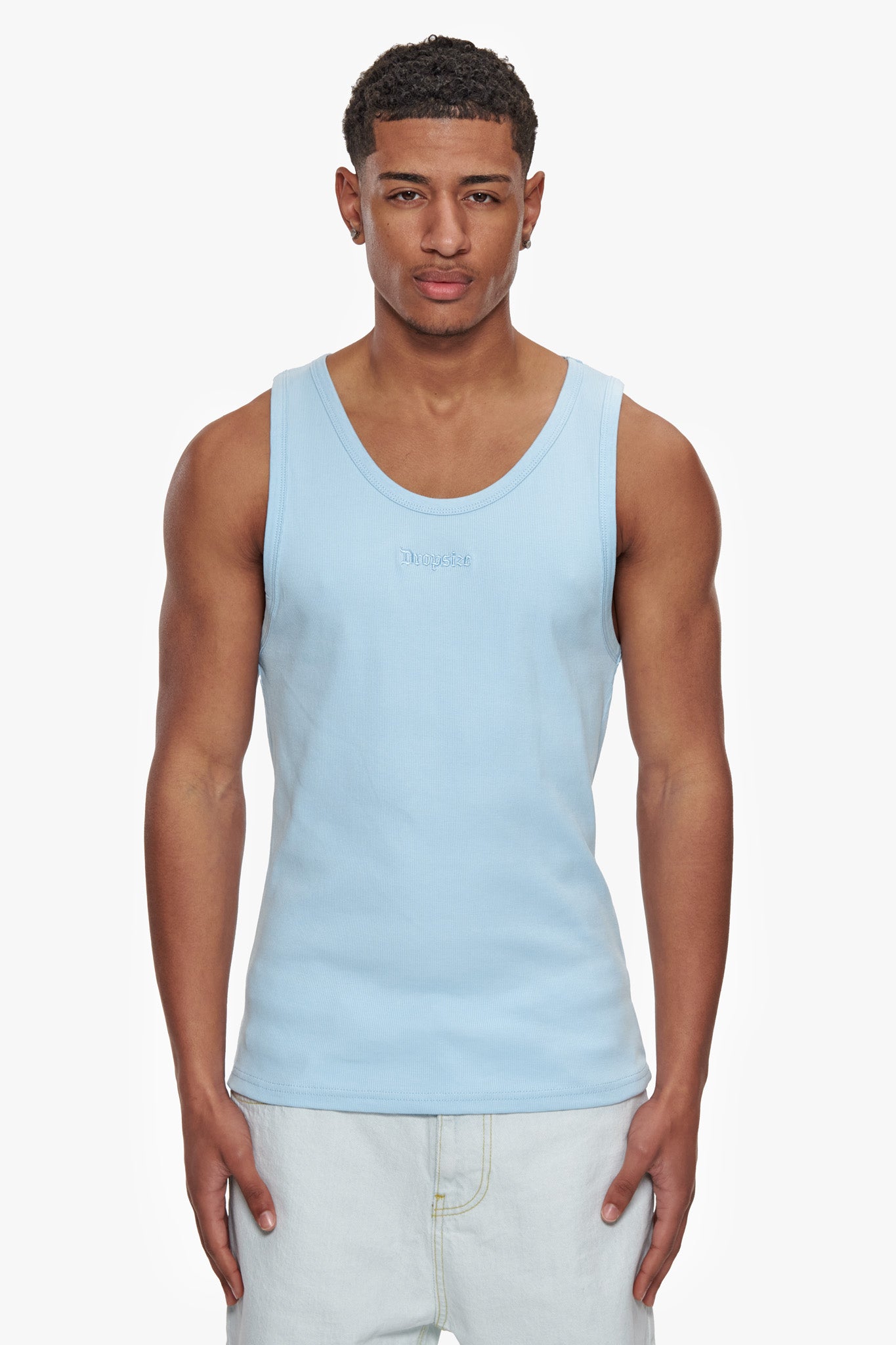 RIB TANK TOP BABY BLUE