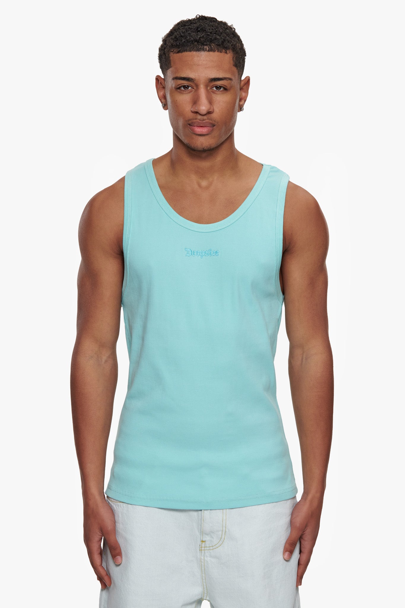 RIB TANK TOP TURQUOISE