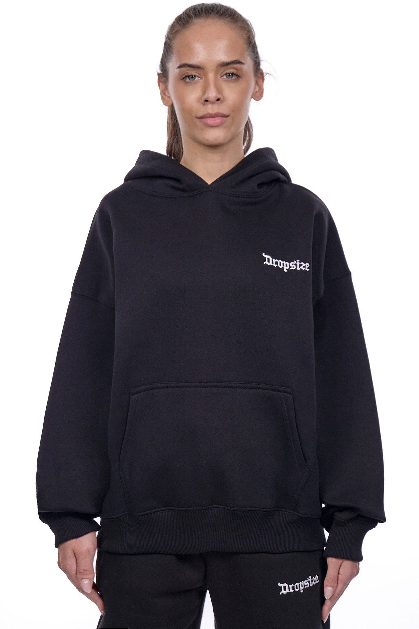 WOMENS BASIC HOODIE BLACK