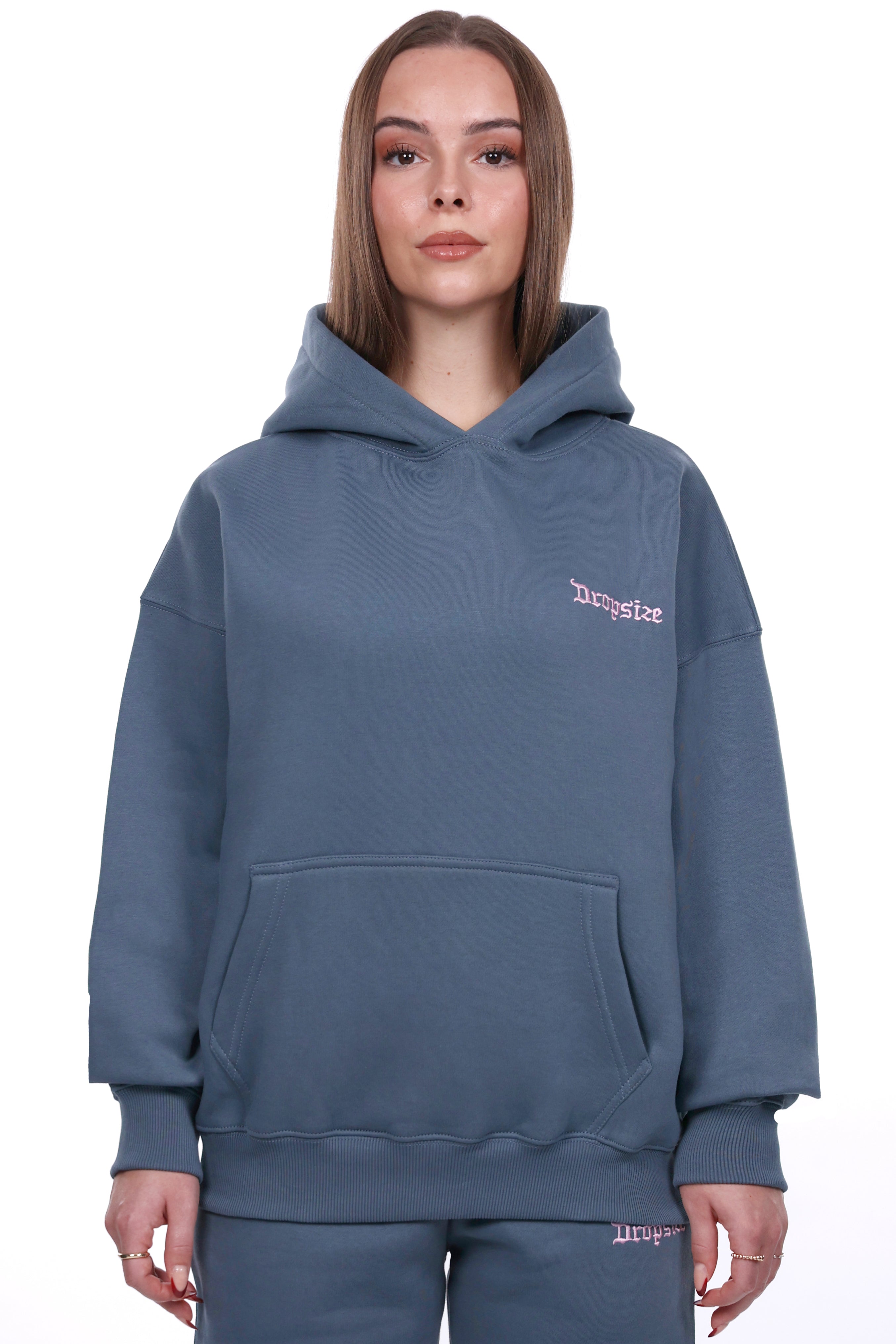 WOMENS BASIC HOODIE STORMY GREY