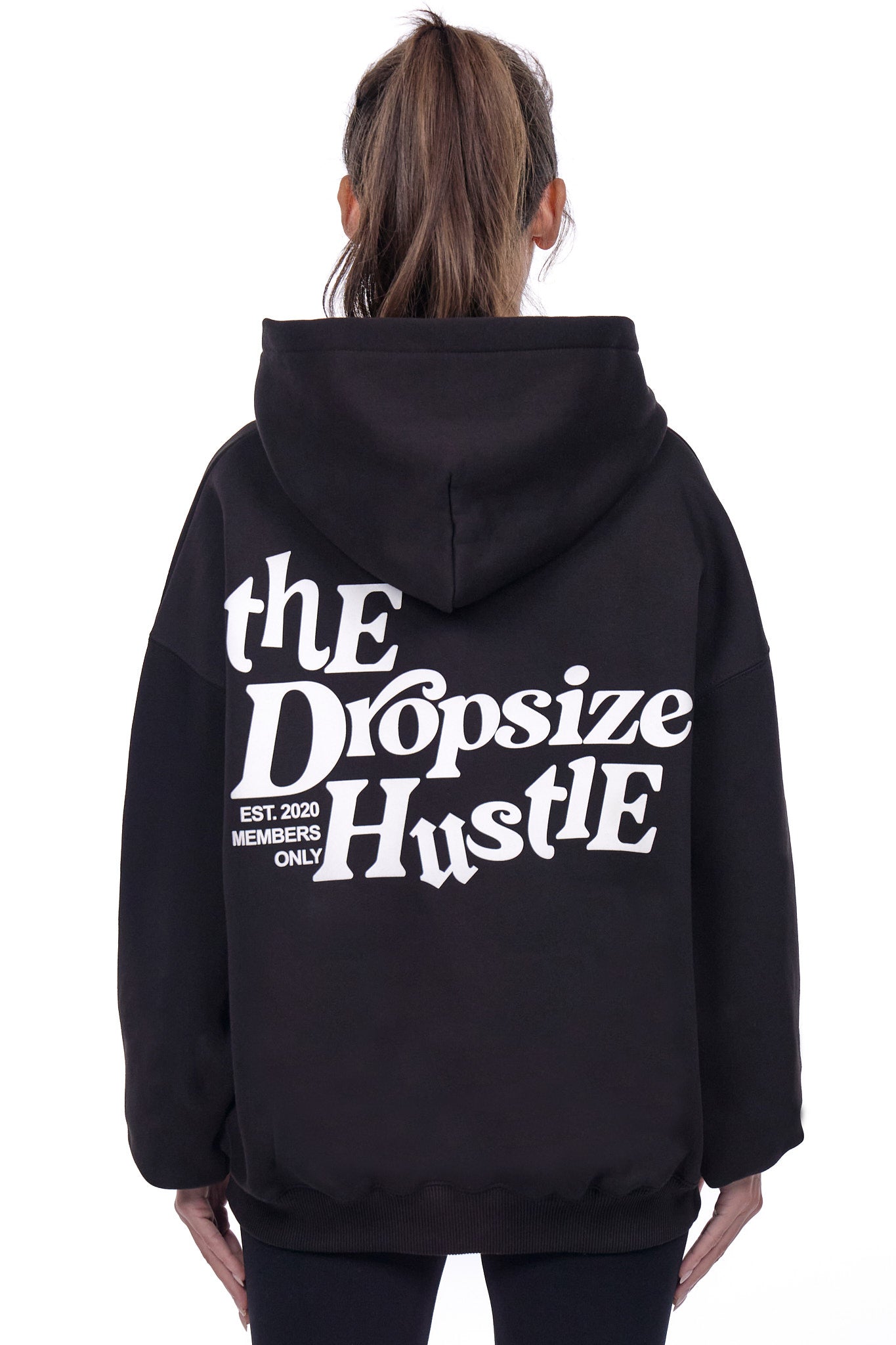 WOMENS HUSTLE HOODIE BLACK