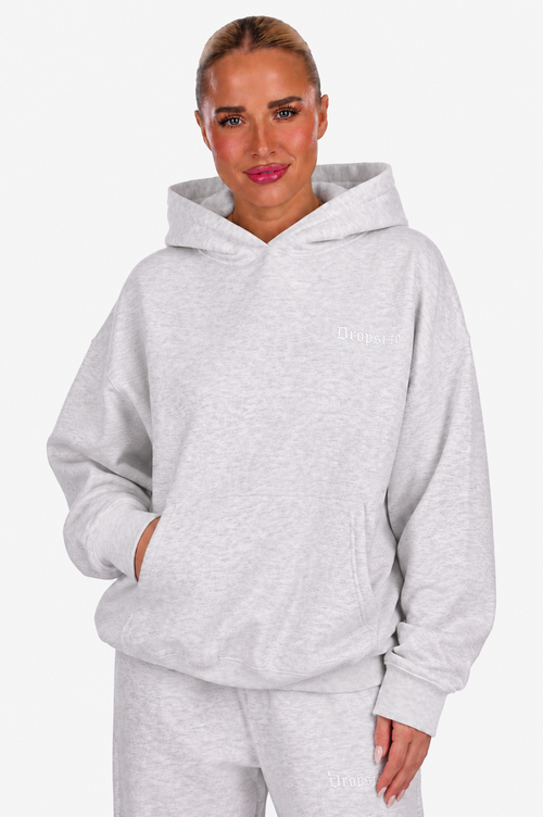 WOMEN BASIC COZY HOODIE GREY MELANGE