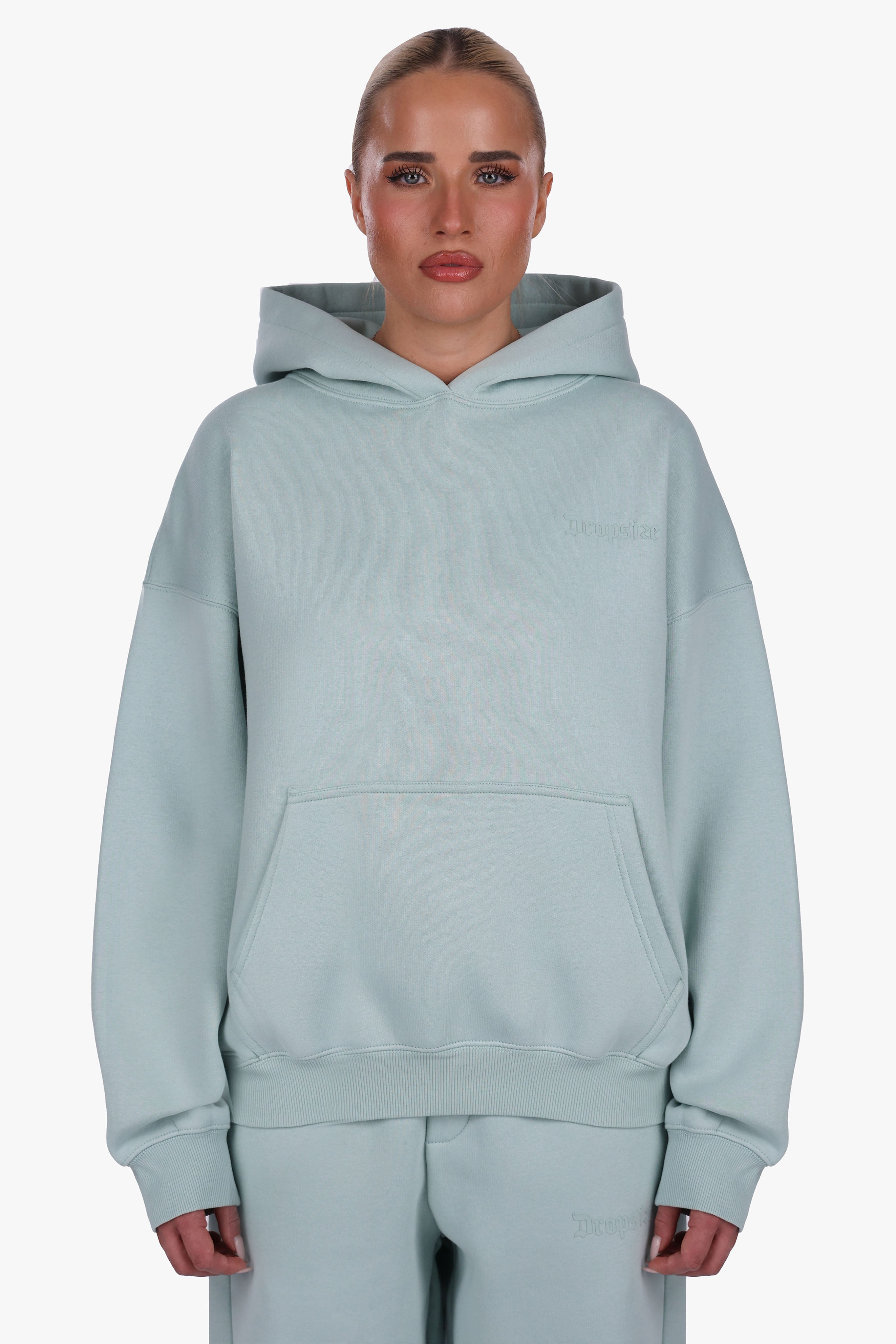 WOMEN BASIC COZY HOODIE MINT