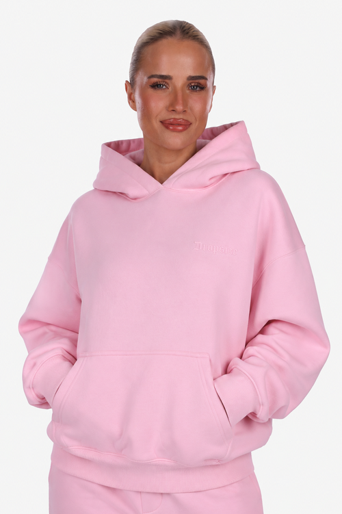 WOMEN BASIC COZY HOODIE PINK