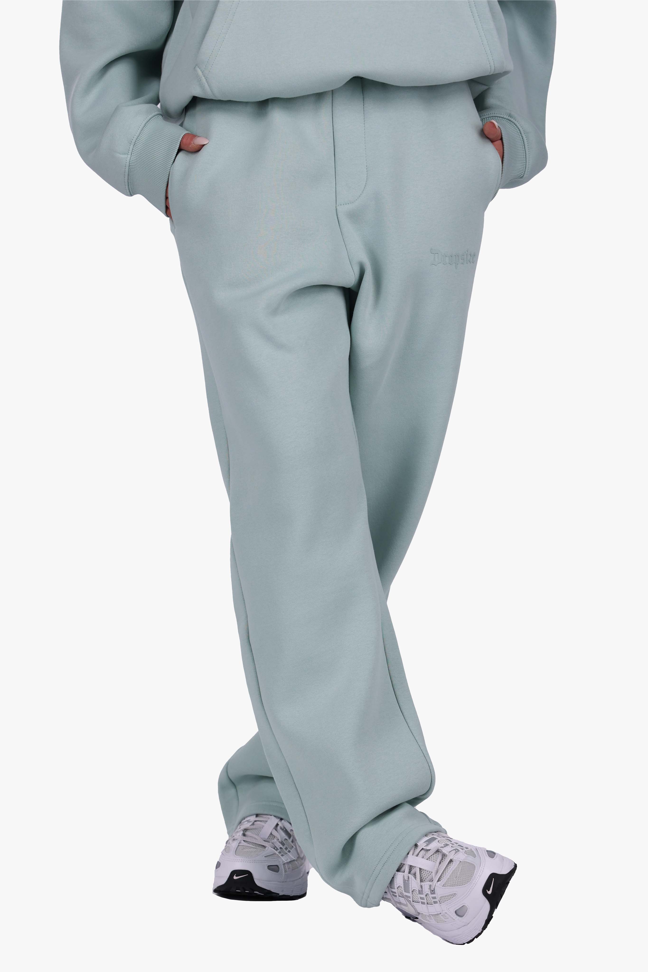 WOMEN BASIC COZY OPEN LEG JOGGER MINT