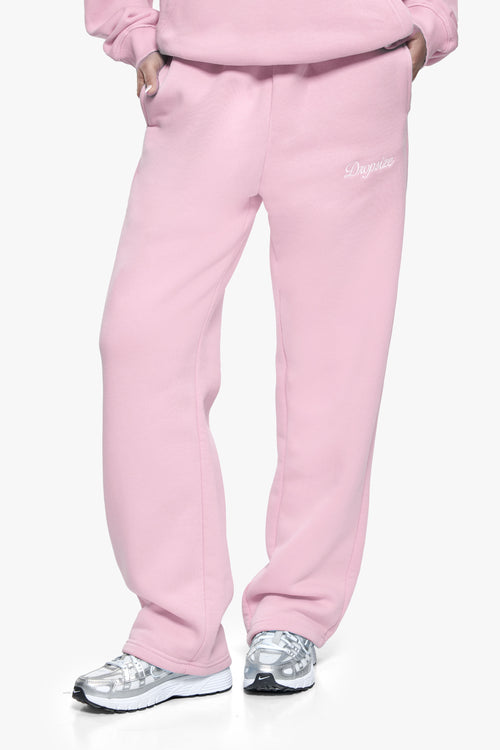 WOMEN CONTRAST OPEN LEG JOGGER LIGHT PINK