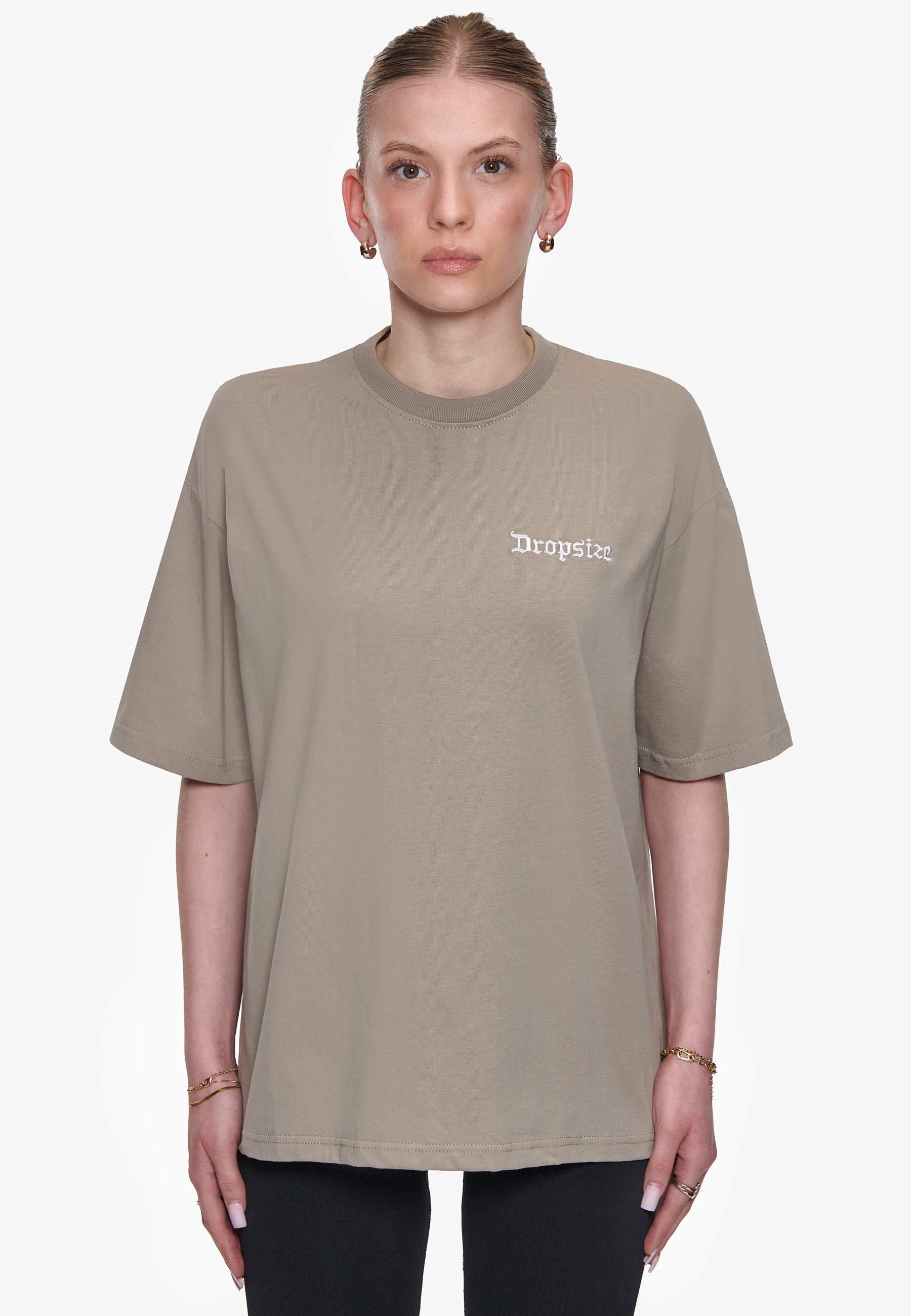 HEAVY OVERSIZE LADIES T-SHIRT SIMPLY TAUPE