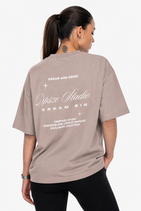 HEAVY OVERSIZE NEW STUDIO T-SHIRT SIMPLY TAUPE