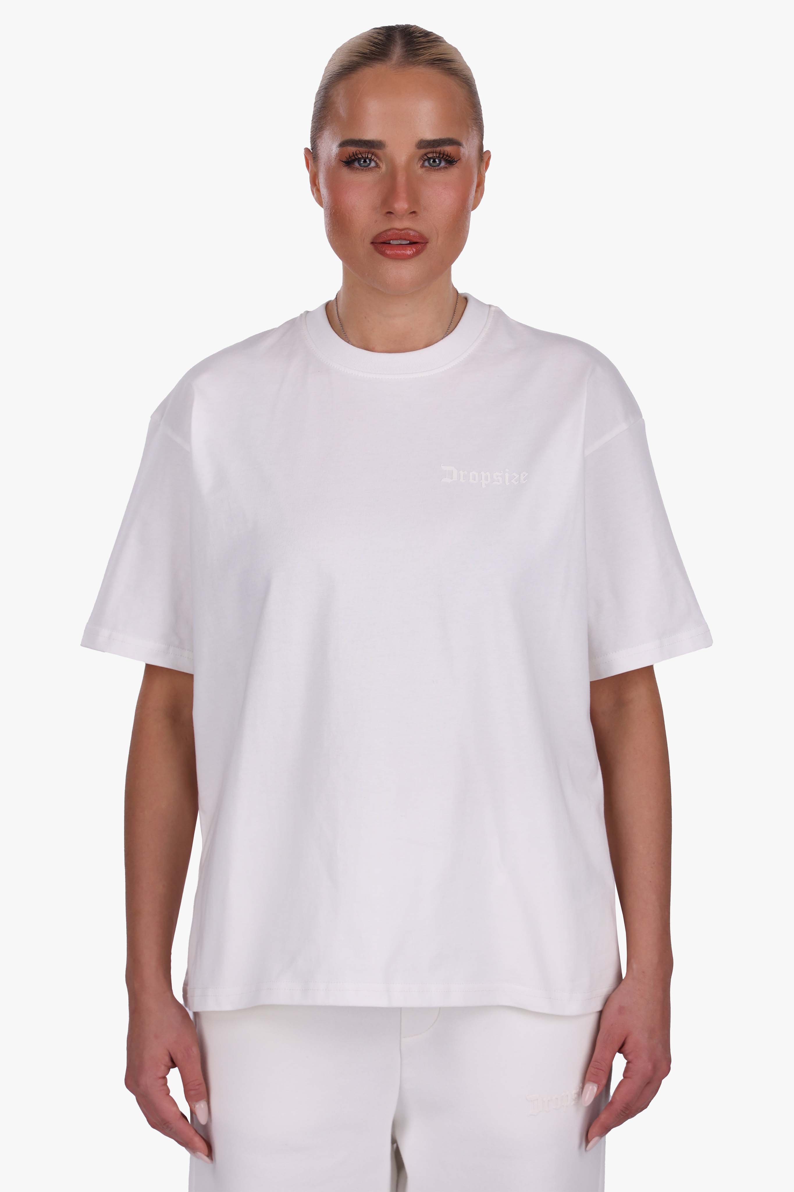 WOMEN BASIC COZY T-SHIRT CREAM WHITE