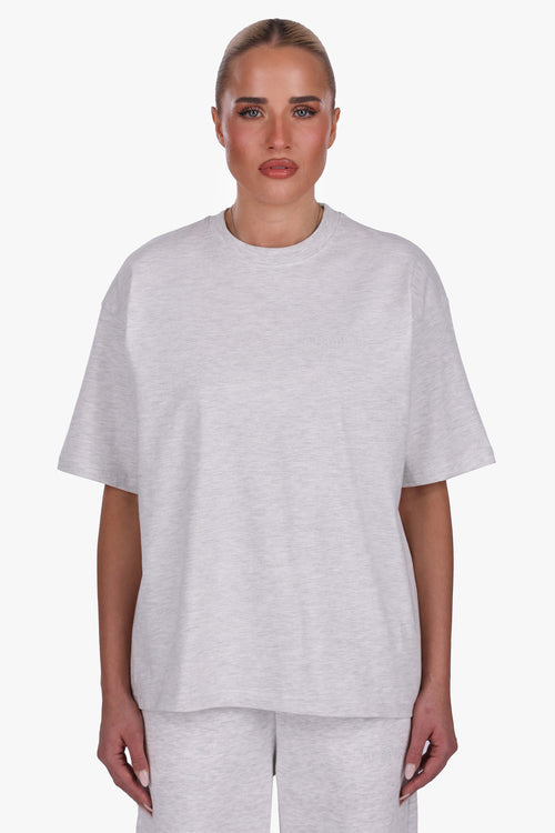 WOMEN BASIC COZY T-SHIRT GREY MELANGE