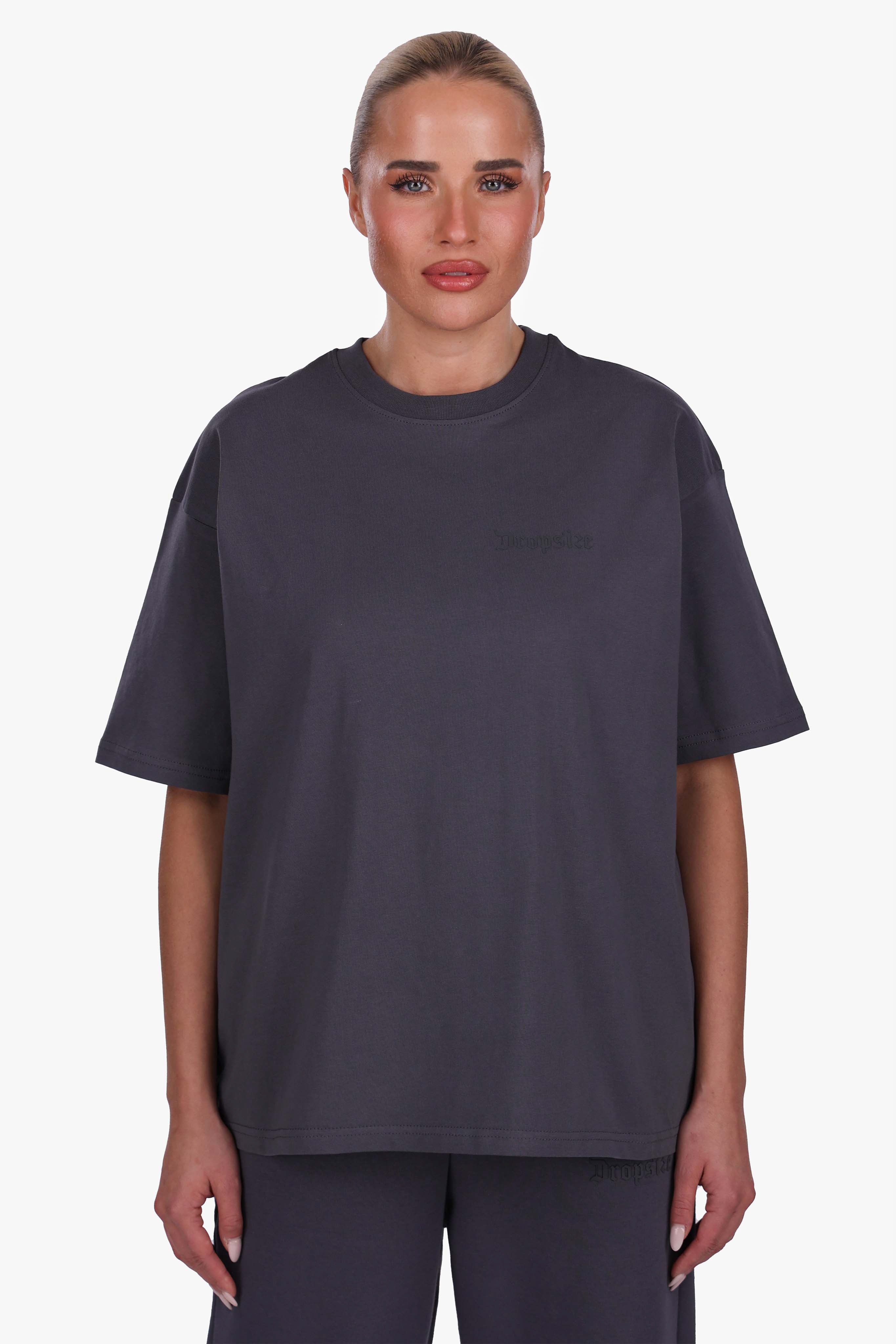 WOMEN BASIC COZY T-SHIRT STEEL GREY