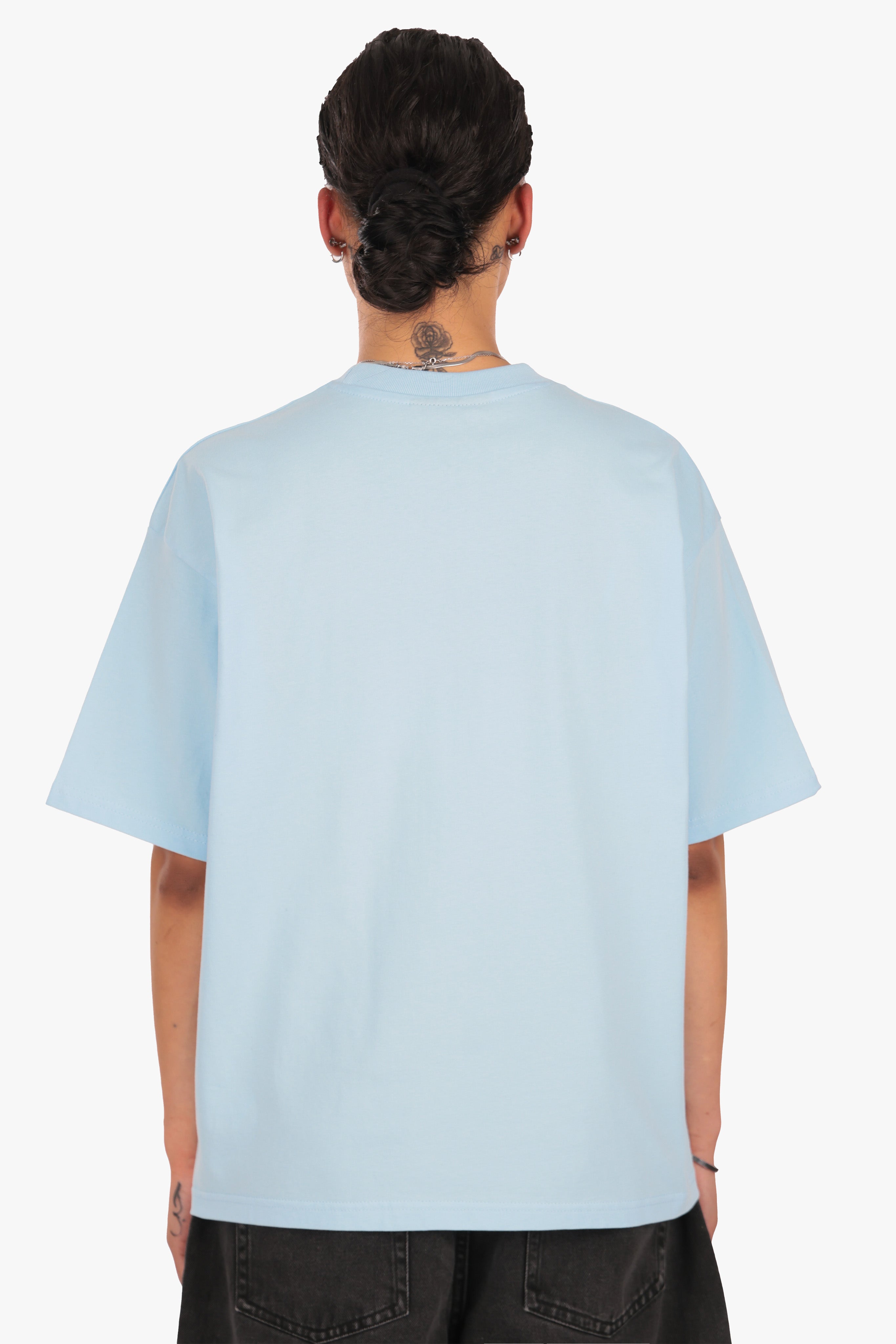 WOMEN BASIC COZY T-SHIRT BABY BLUE