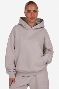 WOMEN BASIC COZY ZIP-HOODIE MOON BEAN
