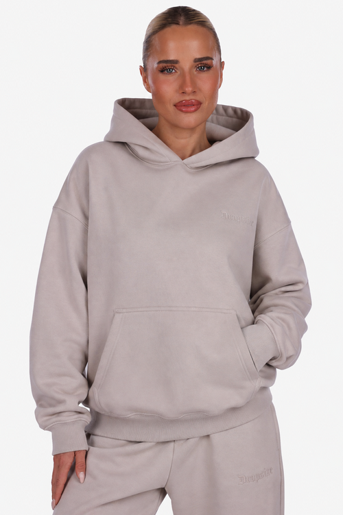 WOMEN BASIC COZY ZIP-HOODIE MOON BEAN