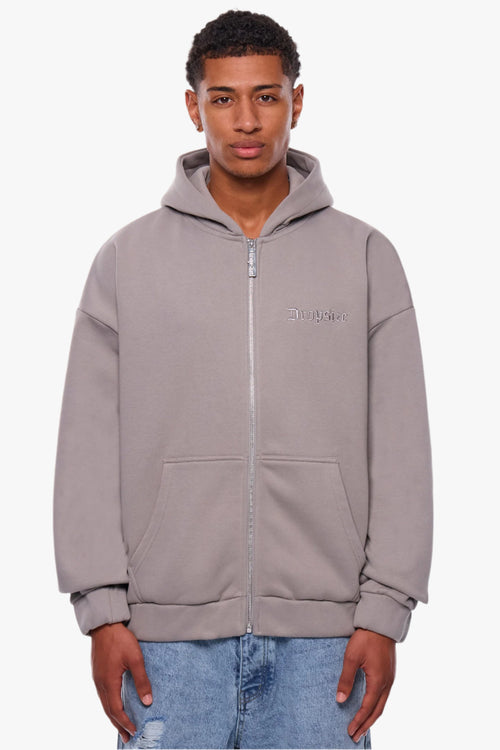 HEAVY OVERSIZE EMBO ZIP HOODIE WET WEATHER