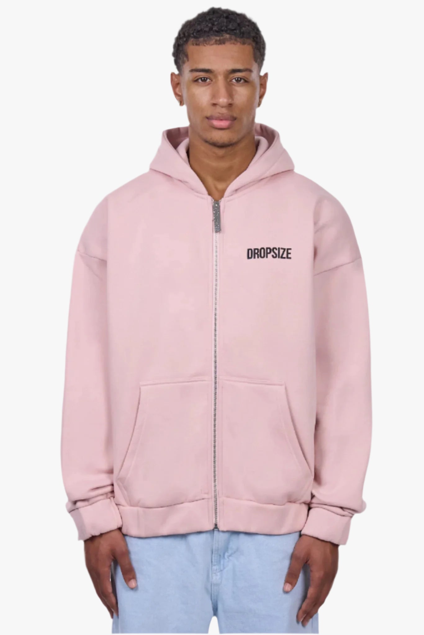 HEAVY OVERSIZE HD PRINT ZIP HOODIE LOTUS