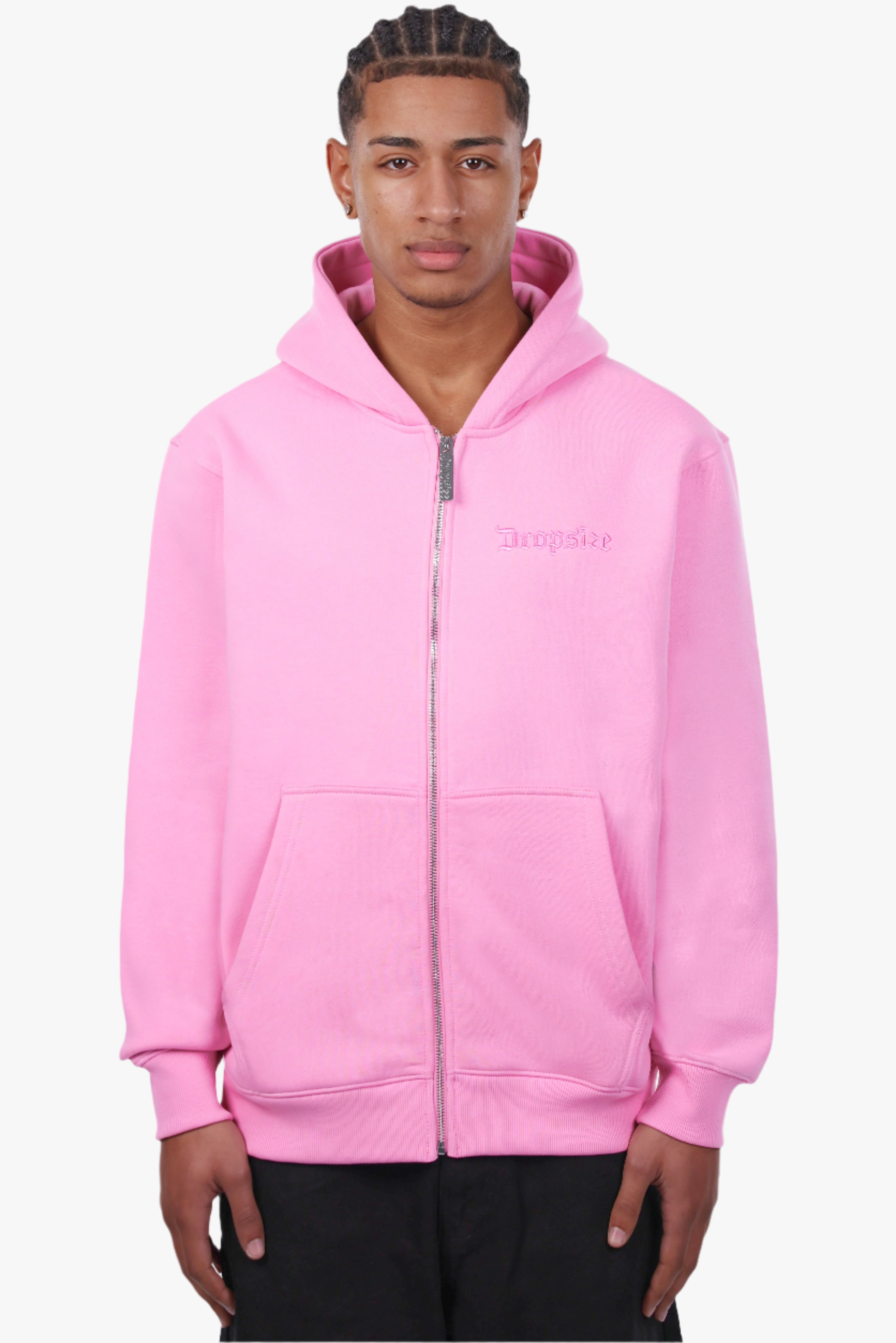 REGULAR FIT ZIP-HOODIE PINK