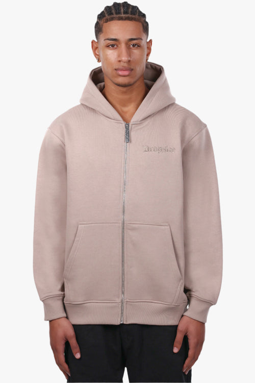 REGULAR FIT ZIP-HOODIE SIMPLY TAUPE