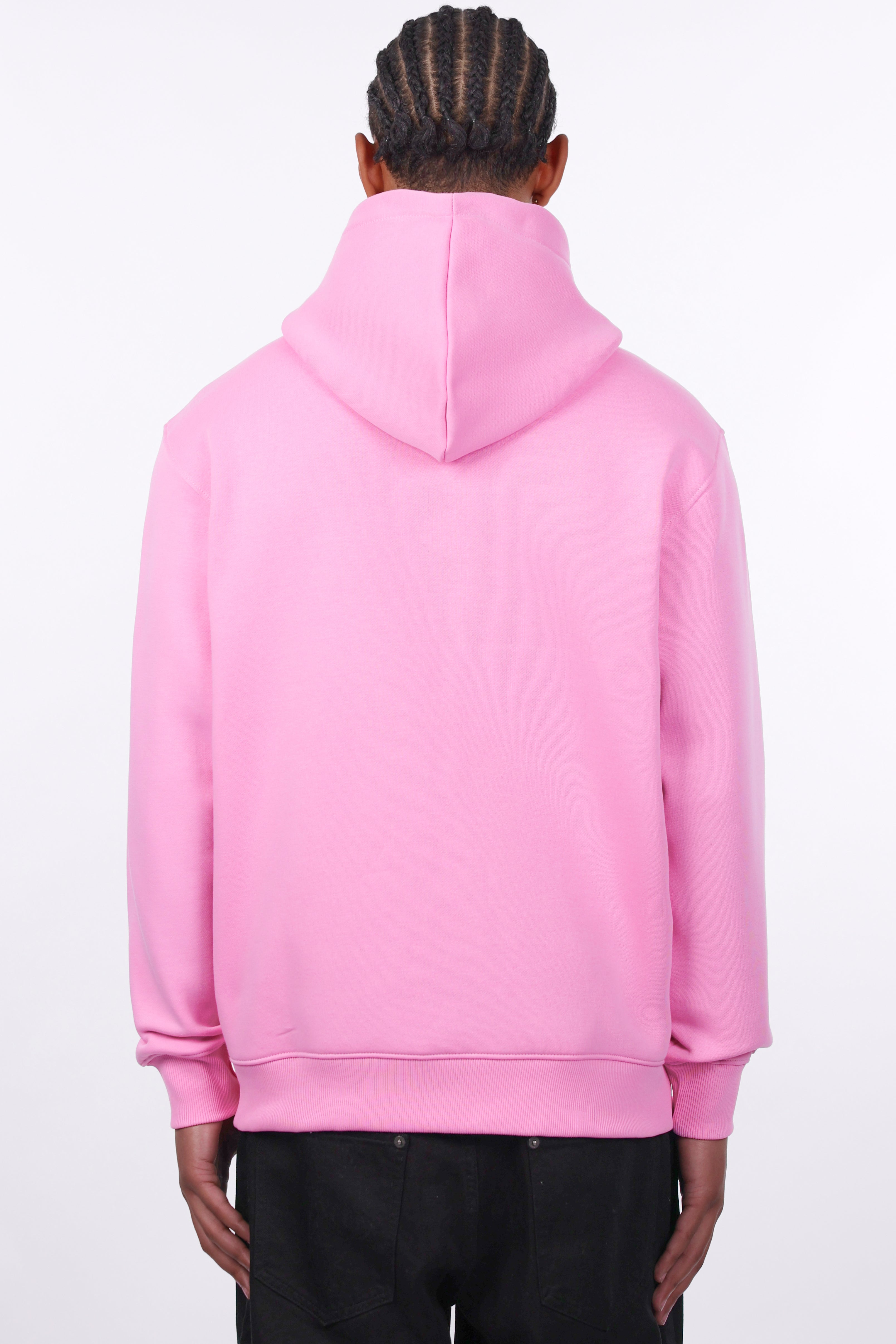 Knit Zip Hoodie Pink