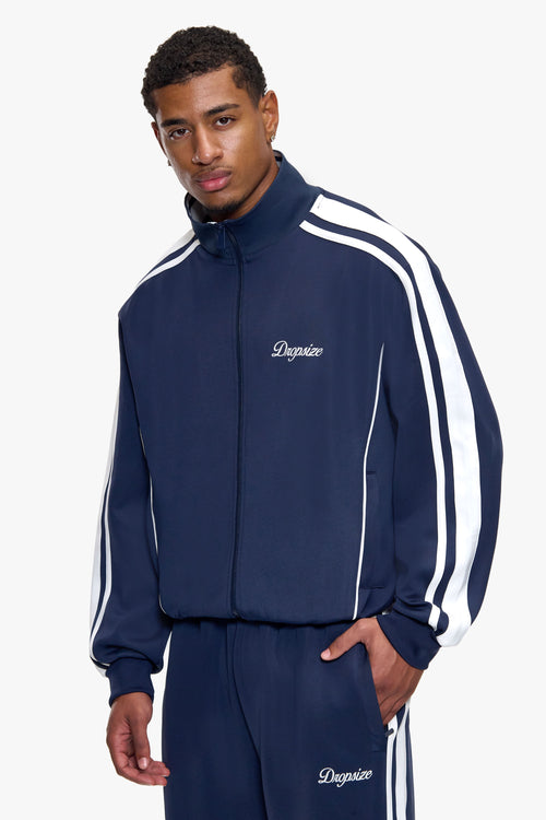 NYLON KNIT TRACK JACKET SPACE BLUE