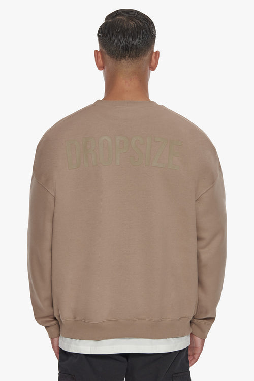 HEAVY OVERSIZE HD PRINT SWEATER SILVER MINK