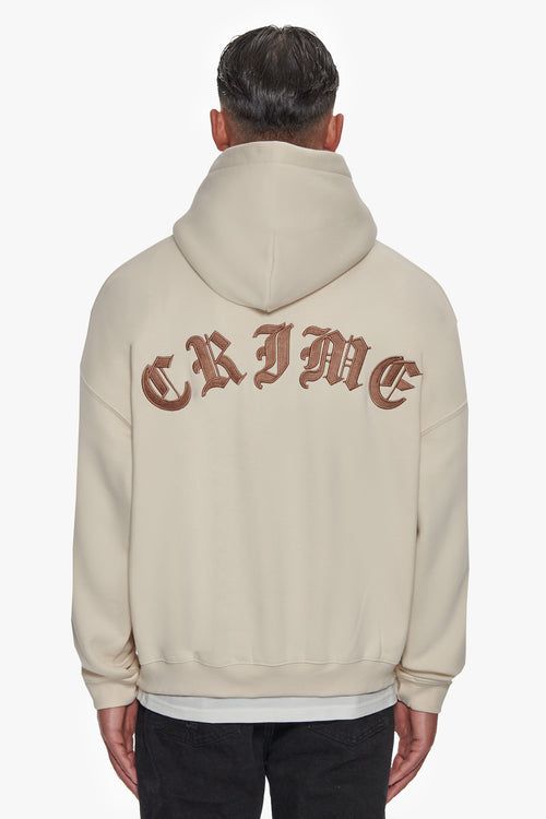 HEAVY OVERSIZE CRIME HOODIE COCONUT MILK