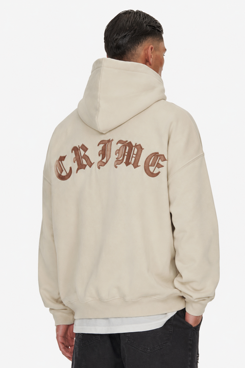 HEAVY OVERSIZE CRIME HOODIE COCONUT MILK