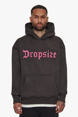 HEAVY OVERSIZE FROTTEE HOODIE WASHED BLACK