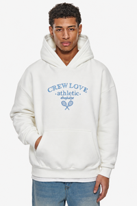 HEAVY OVERSIZE CREW ATHLETIC HOODIE CREAM