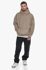 HEAVY OVERSIZE CENTER HD HOODIE SIMPLY TAUPE