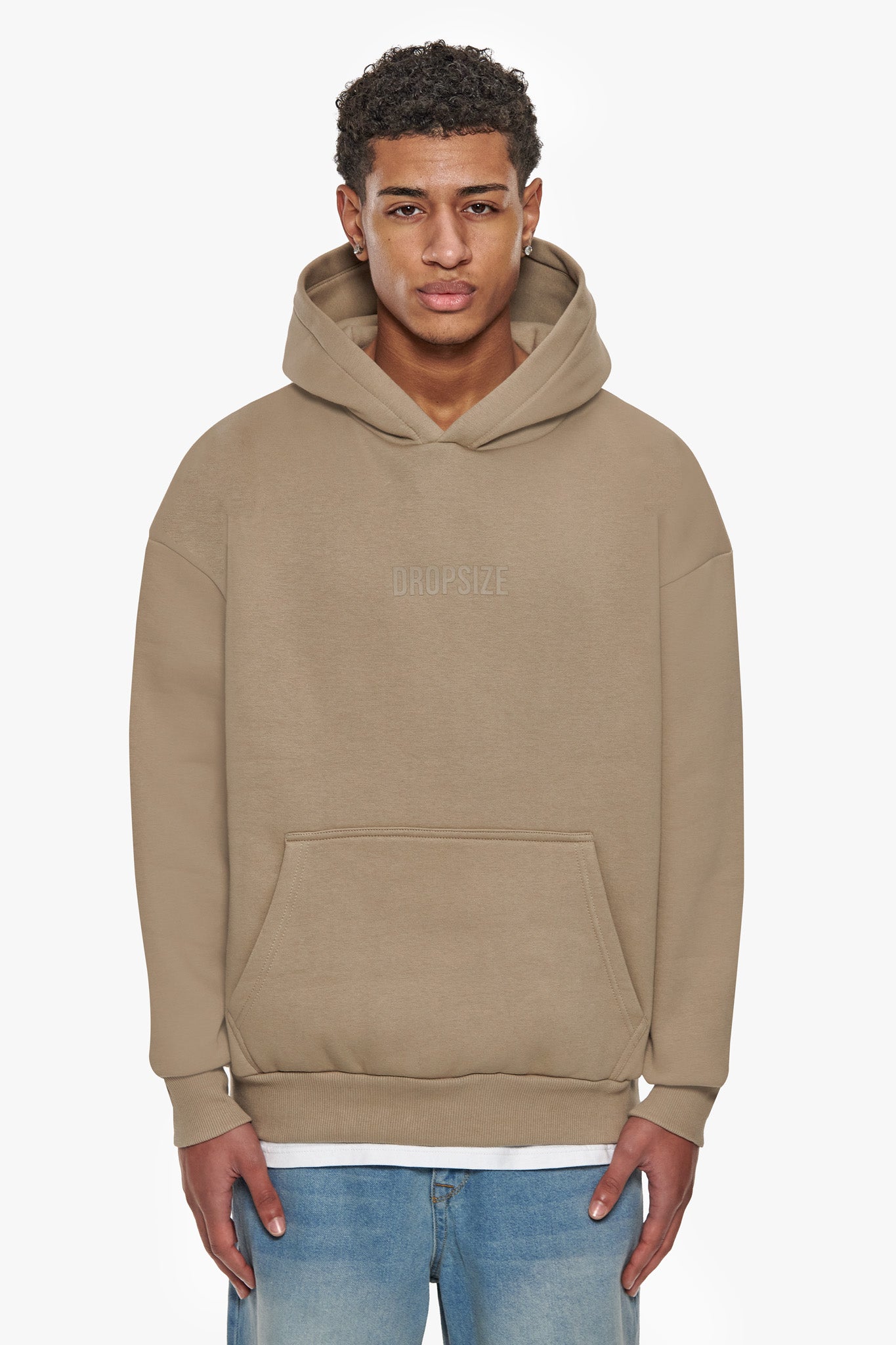 HEAVY OVERSIZE CENTER HD HOODIE WEATHERED TEAK