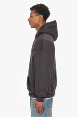 HEAVY OVERSIZE GROW RICH HOODIE WASHED BLACK