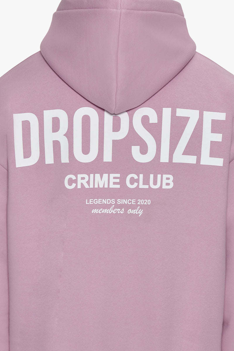 HEAVY OVERSIZE CRIME CLUB HOODIE LILAC