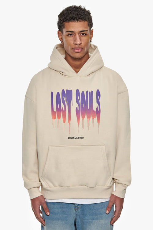 HEAVY OVERSIZE LOST SOULS HOODIE COCONUT MILK