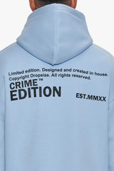 HEAVY OVERSIZE CRIME EDITION HOODIE BABY BLUE