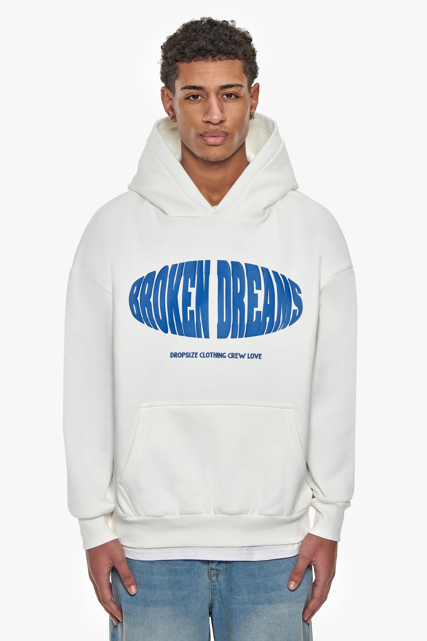 HEAVY OVERSIZE OVAL HOODIE CREAM WHITE – Dropsize