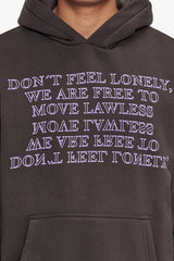 HEAVY OVERSIZE MOVE LAWLESS HOODIE WASHED BLACK