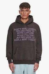 HEAVY OVERSIZE MOVE LAWLESS HOODIE WASHED BLACK