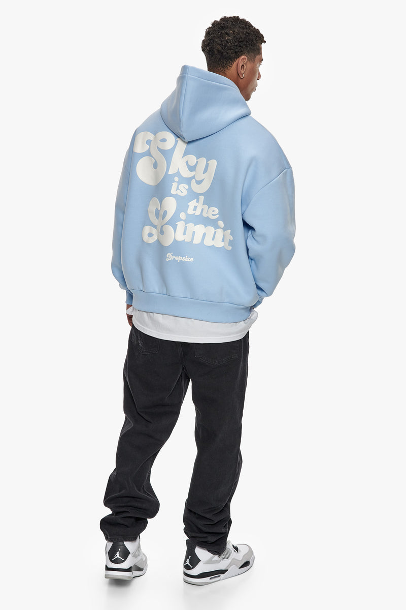 HEAVY OVERSIZE SKY IS THE LIMIT HOODIE BABY BLUE