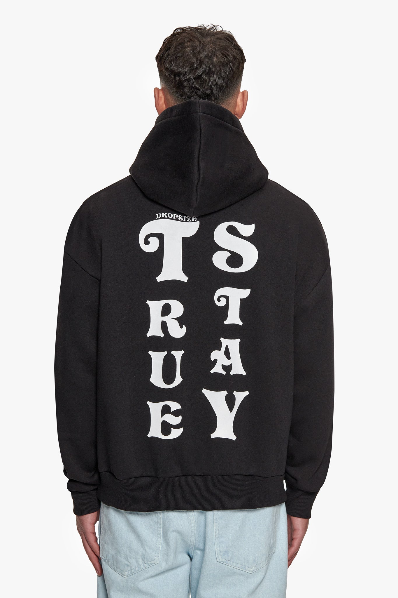 HEAVY OVERSIZE STAY TRUE HOODIE BLACK