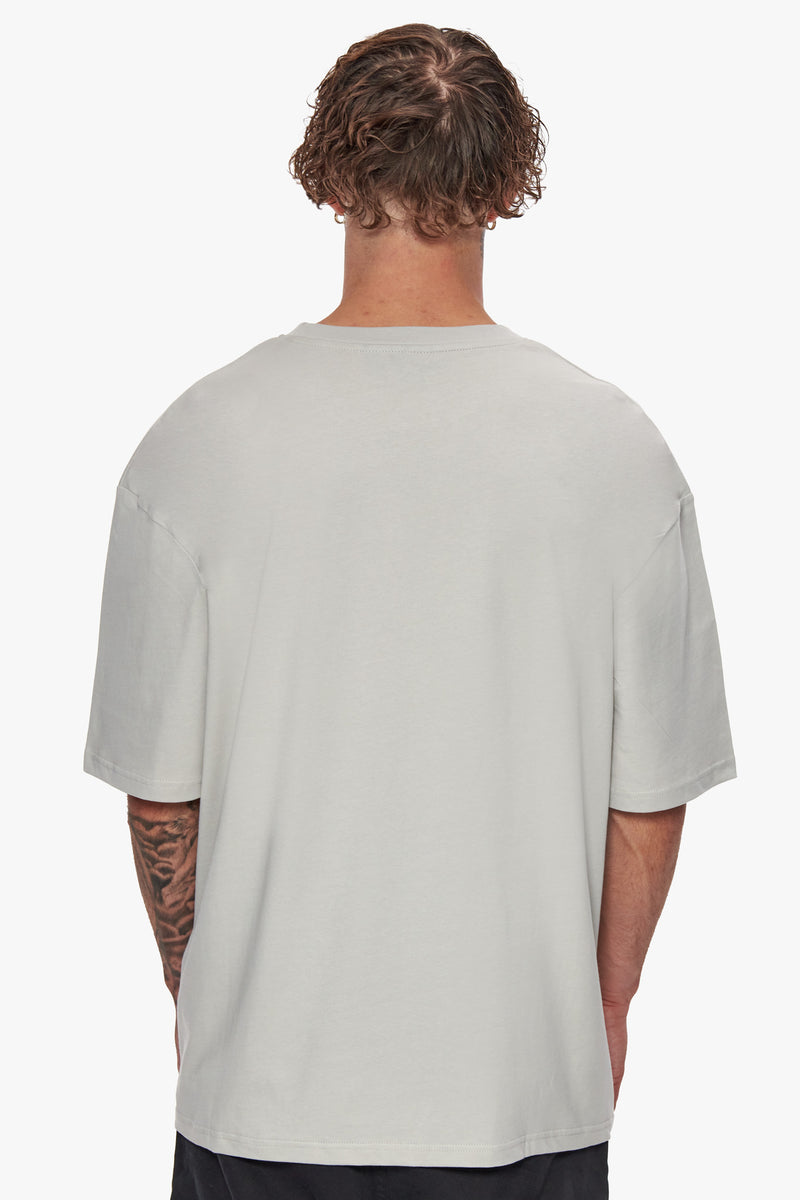 HEAVY OVERSIZE EMBO T-SHIRT WASHED GREY